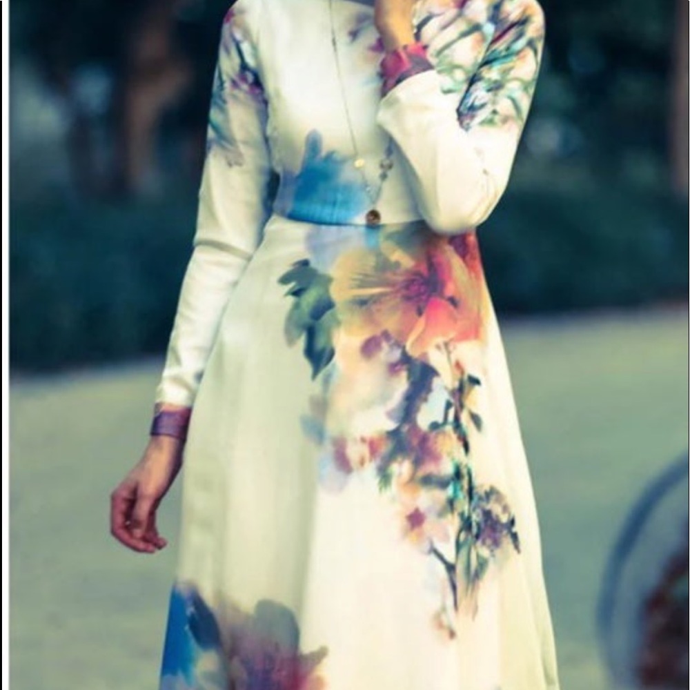 Silk floral dress